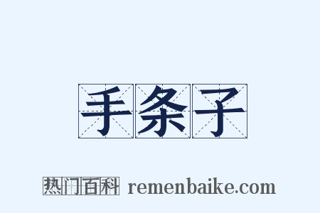 手条子是什么意思的图片